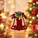 Campana Navideña Decorativa en Terciopelo