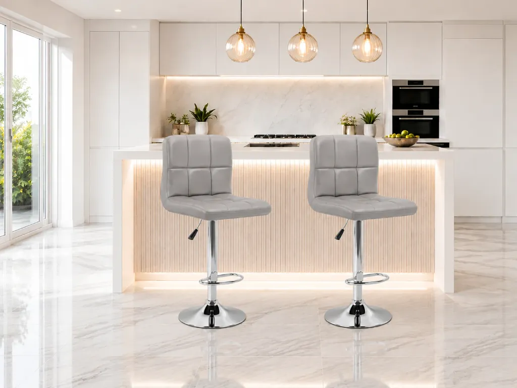 [HOG-00001] Silla Bar Acolchada Gris 2